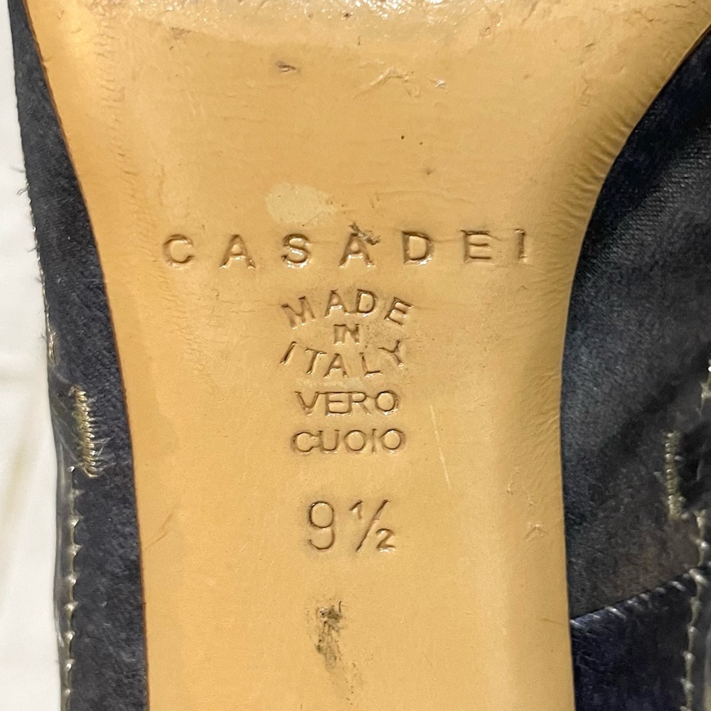 Casadei Denim Print Heels, size 9.5 - Picture 9 of 9
